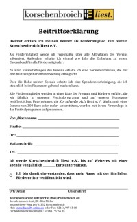 Beitrittserklärung
